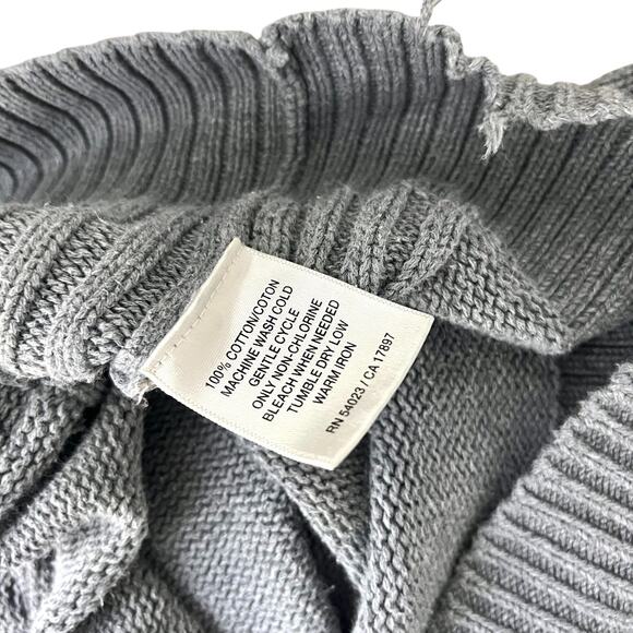 Vintage Old Navy Gray Button Hoodie Cardigan Cotton Sweater M - Picture 6 of 7